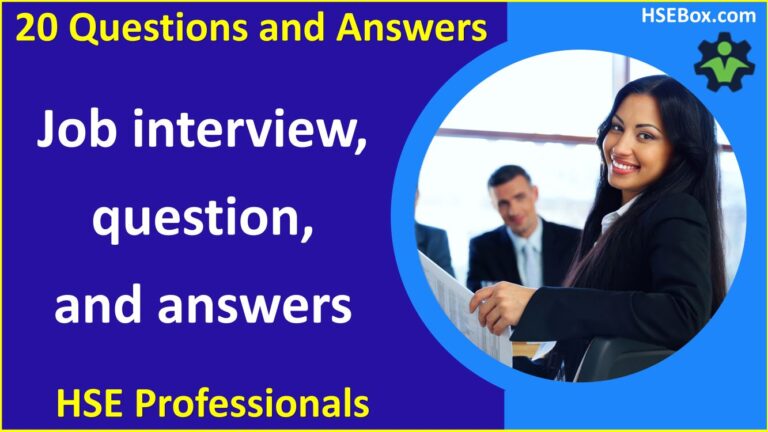 Safety Officer – Job interview, question, and answers